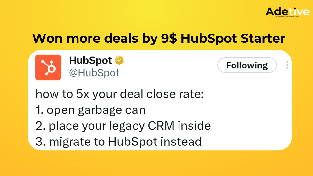 How hubspot starter helps to close more deals - Adetive explain the truth